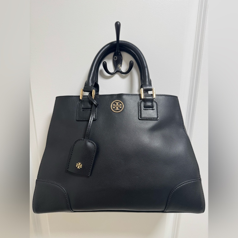 Tory Burch Black Leather Crossbody/Tote Bag